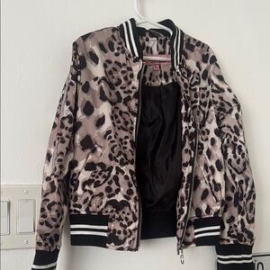Leopard Print Bomber Jacket